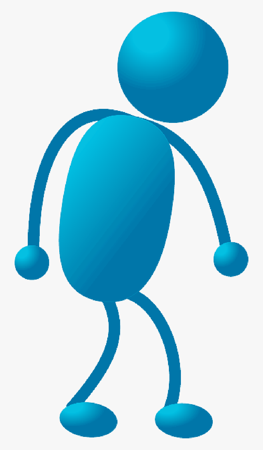 Blue Stick People Man Guy Figure Person Cartoon Sad People