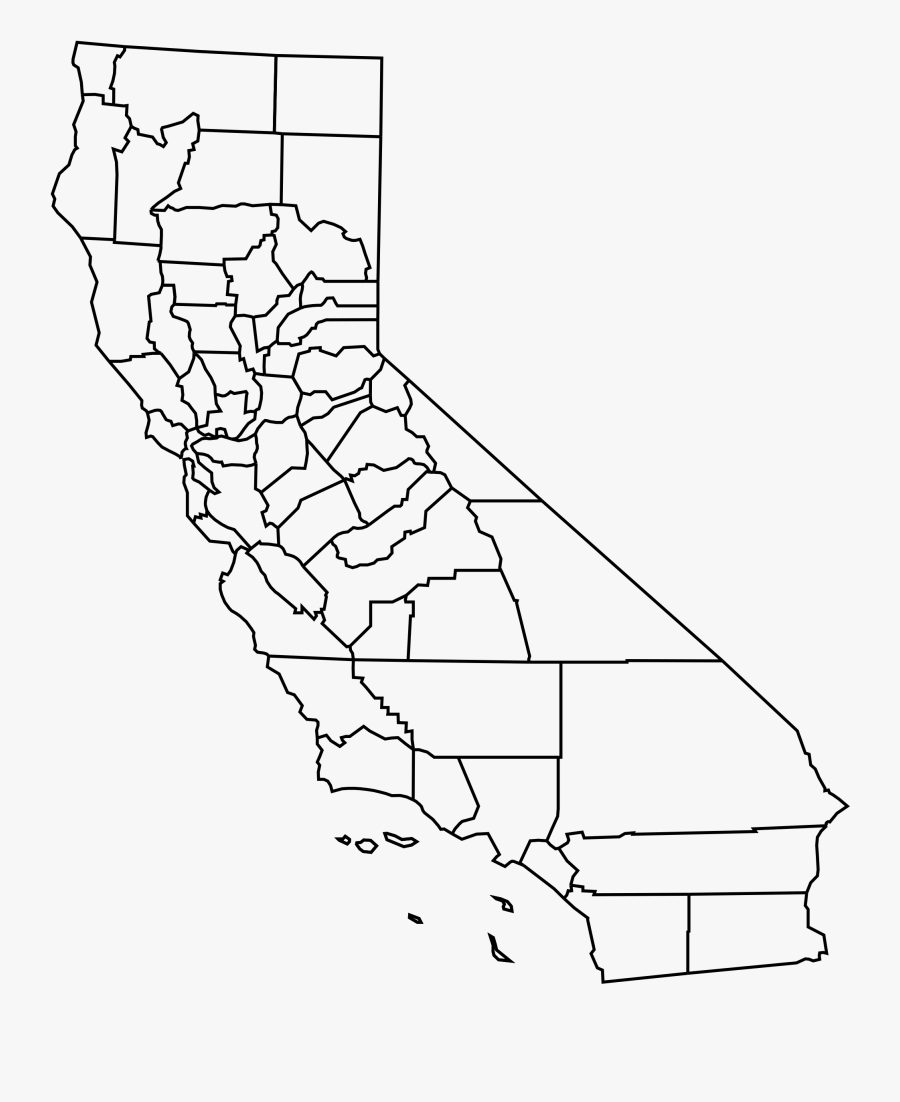 California County Map Blank Free Transparent Clipart ClipartKey