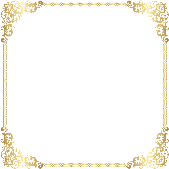 Download Gold Border Frame Transparent Background Clipart , - Gold ...