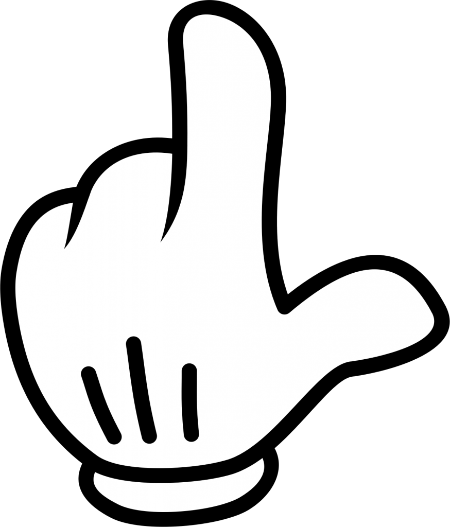 Download Mickey Mouse Hand Pointing Png - Mickey Mouse Hand Png ...