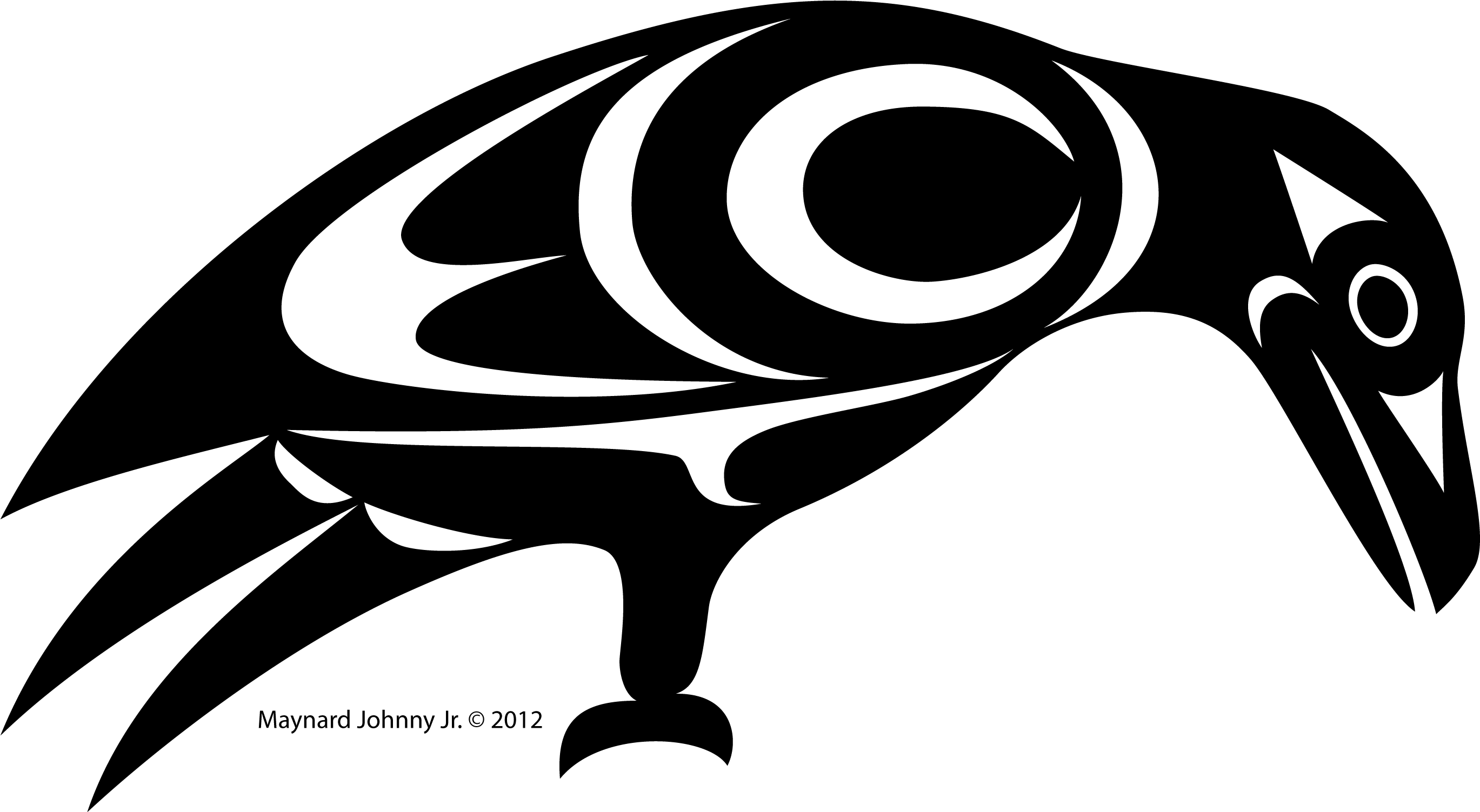 Download Coast Salish Raven Outline - ClipartKey