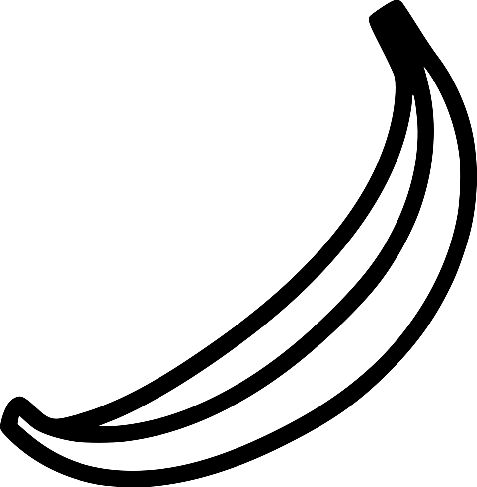 Download Food Clipart Leaf Banana Black And White Clipartkey