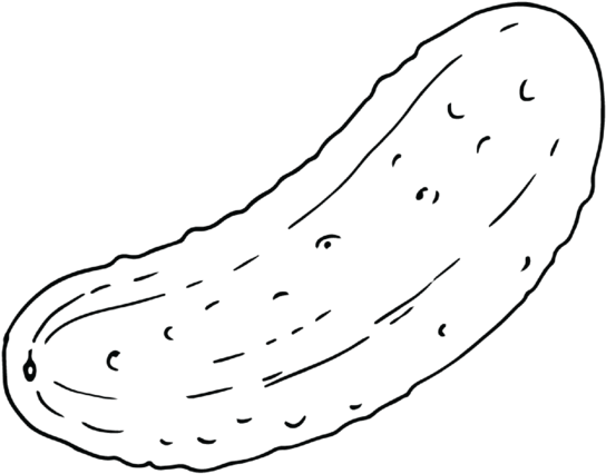 Download Transparent Cucumber Drawing - ClipartKey