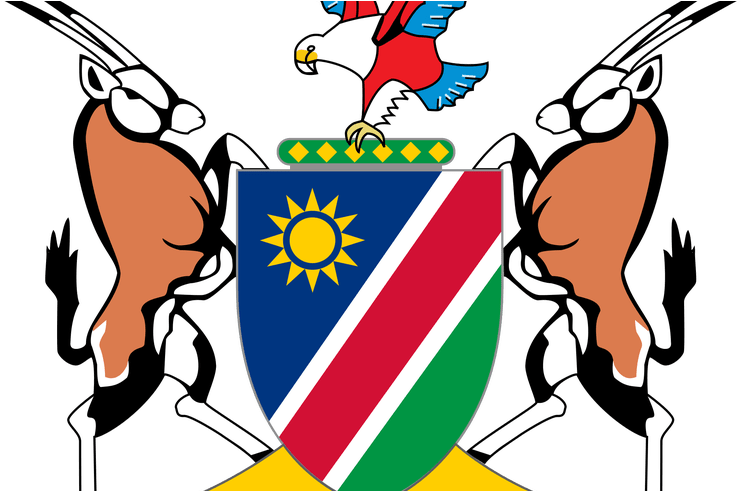 Download Transparent Half Volleyball Clipart - Namibian Coat Of Arms ...