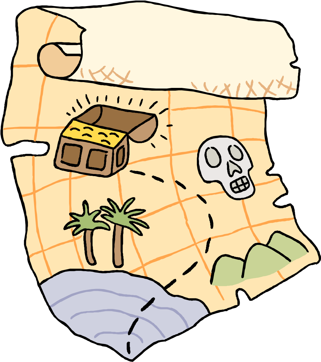 Download Vector Illustration Of Pirate Treasure Map Shows Location Treasure Hunt Clip Art