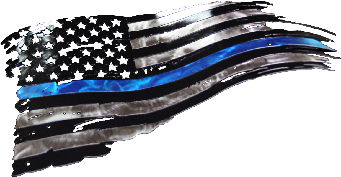 Download Blue Line Flag Png- - Thin Blue Line Flag Logo - ClipartKey