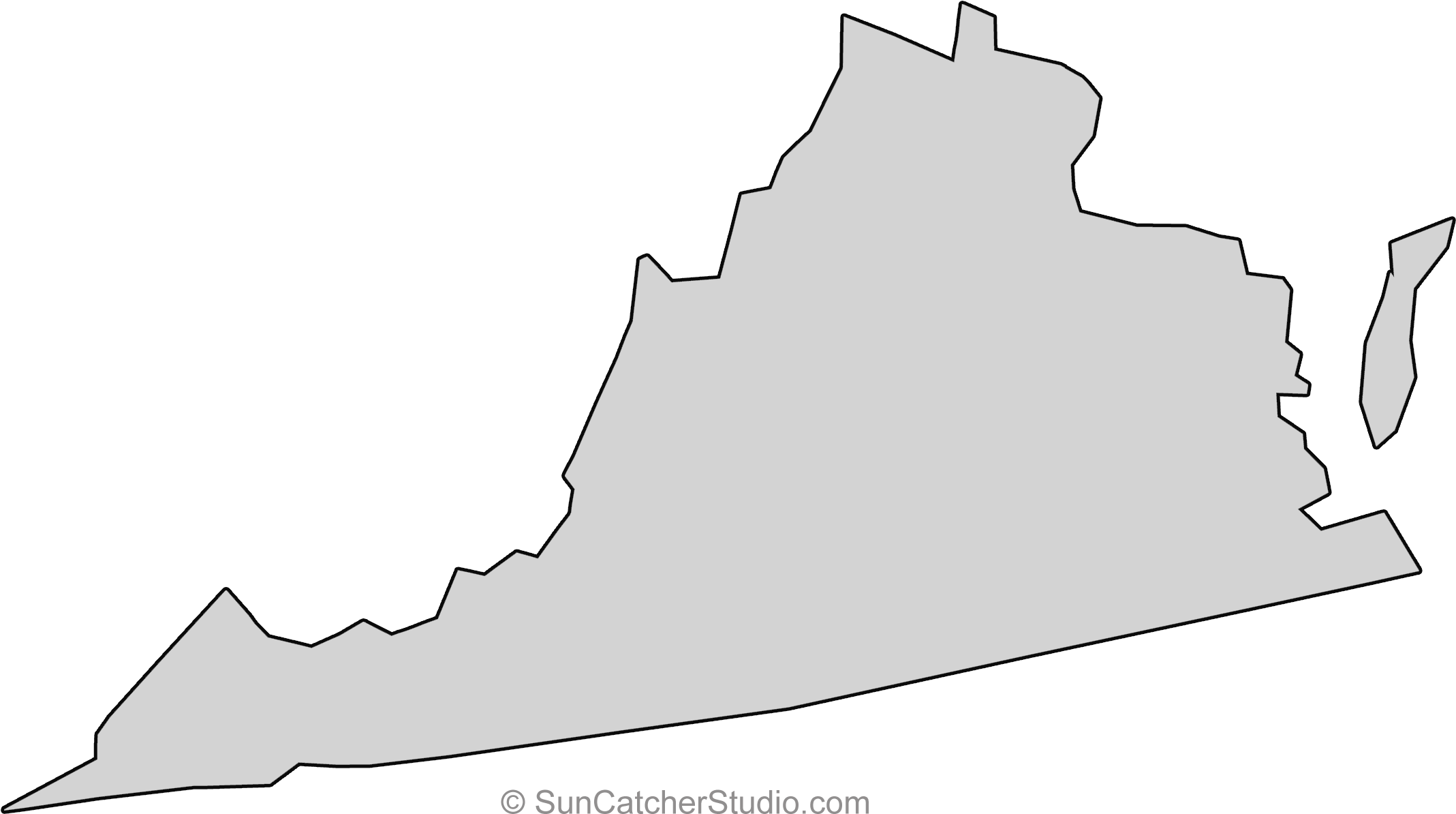 Download Transparent Virginia State Outline Png - Virginia Outline Png ...