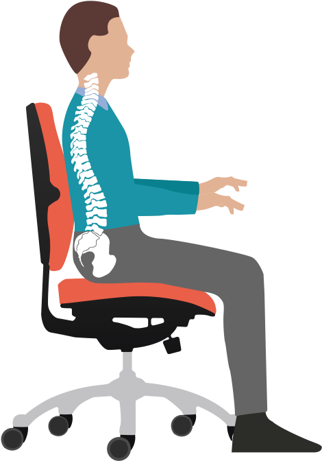 Download Ergonomic Sitting Clipart , Png Download - Correct Chair ...