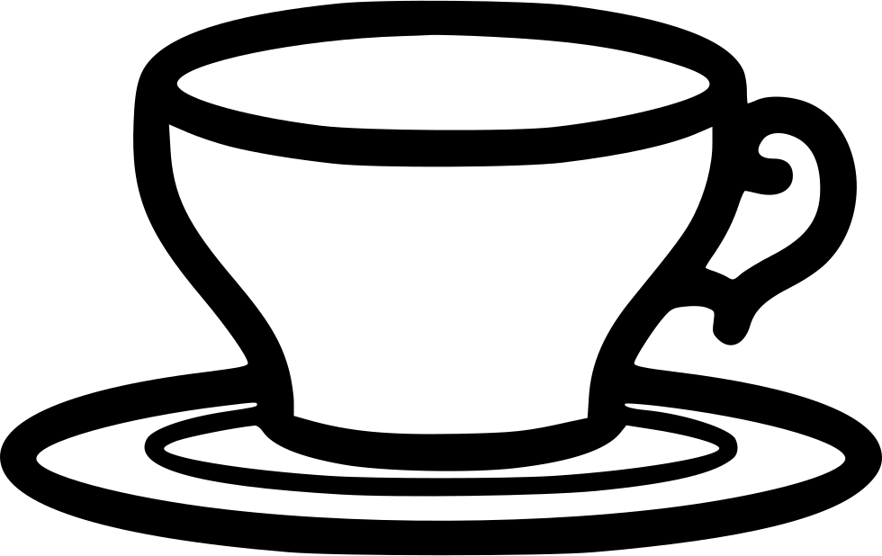 Download Transparent Tea Cup Clipart Black And White - ClipartKey