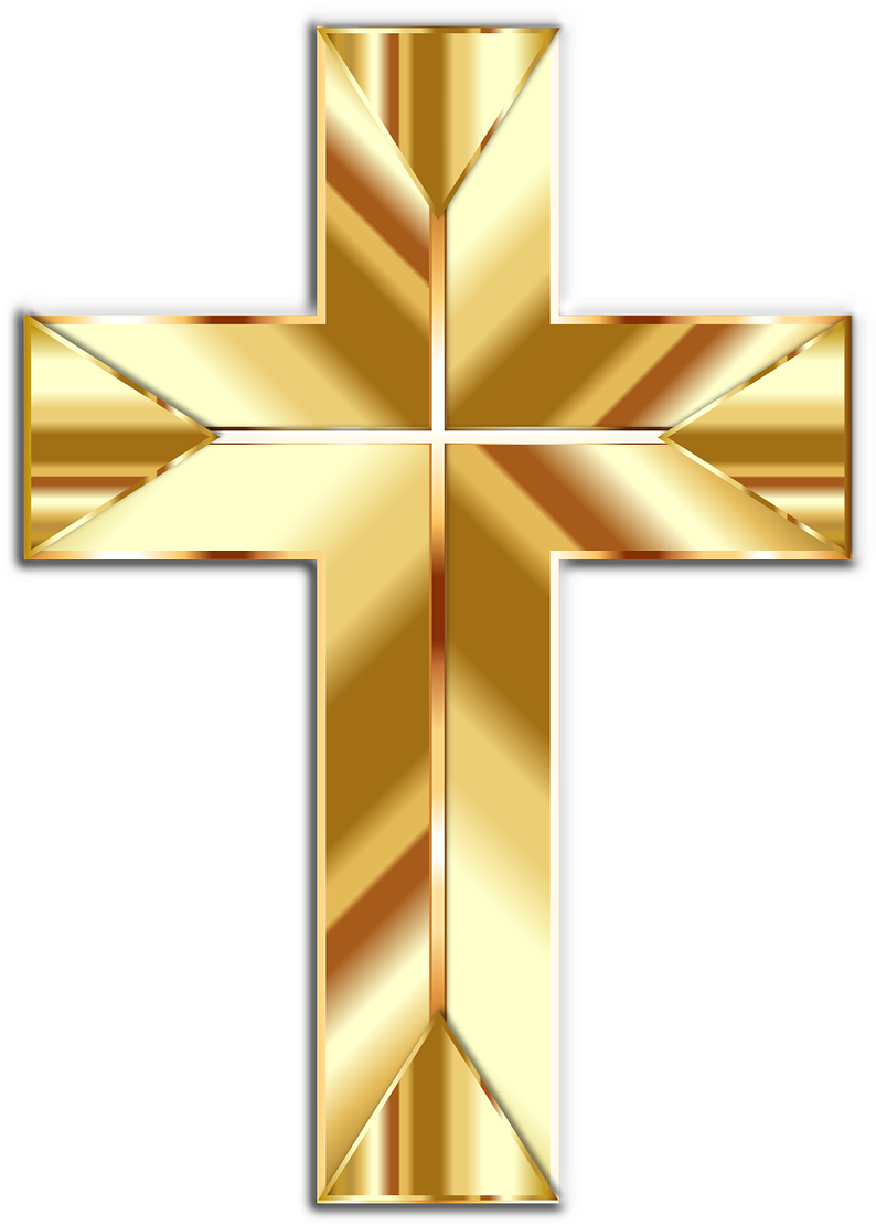 Download Small Gold Cross Clip Art - Gold Holy Cross Png - ClipartKey