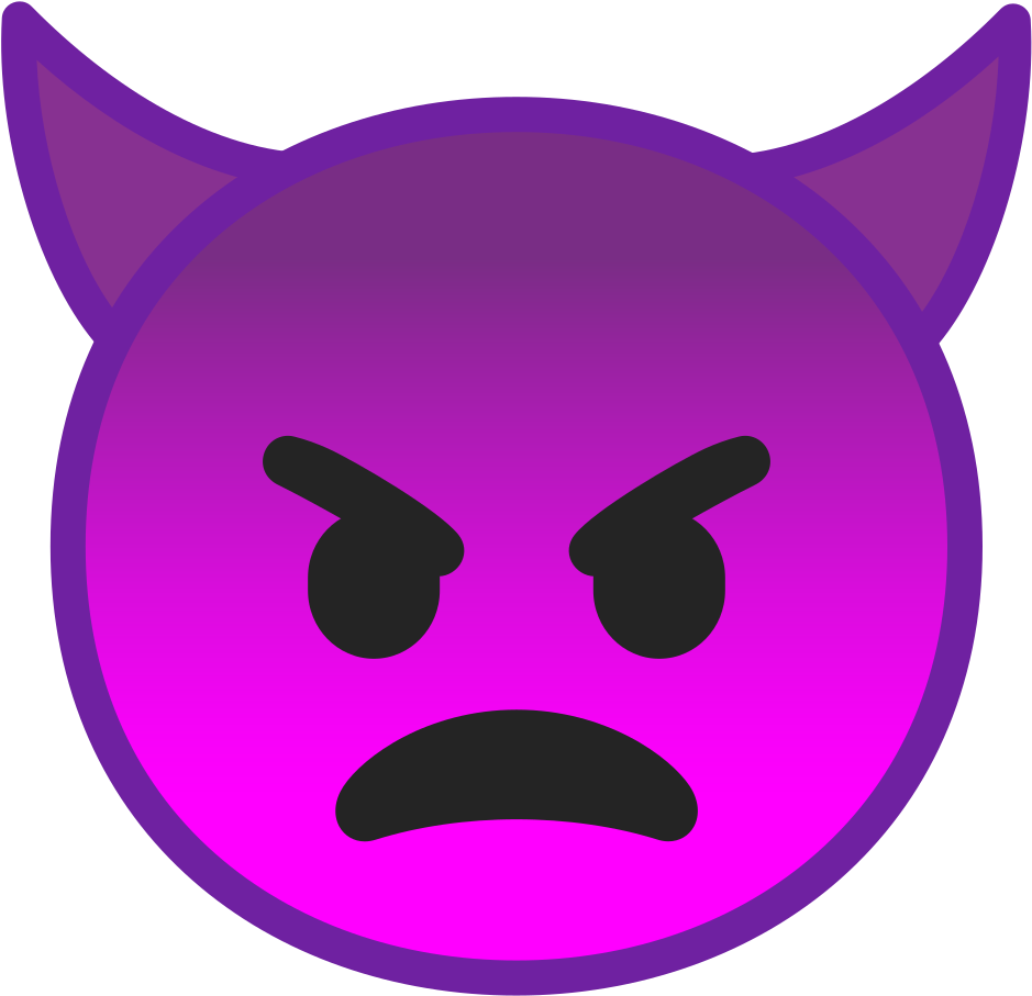 Download Angry Face With Horns Icon - 😈 😈 😈 Meaning - ClipartKey