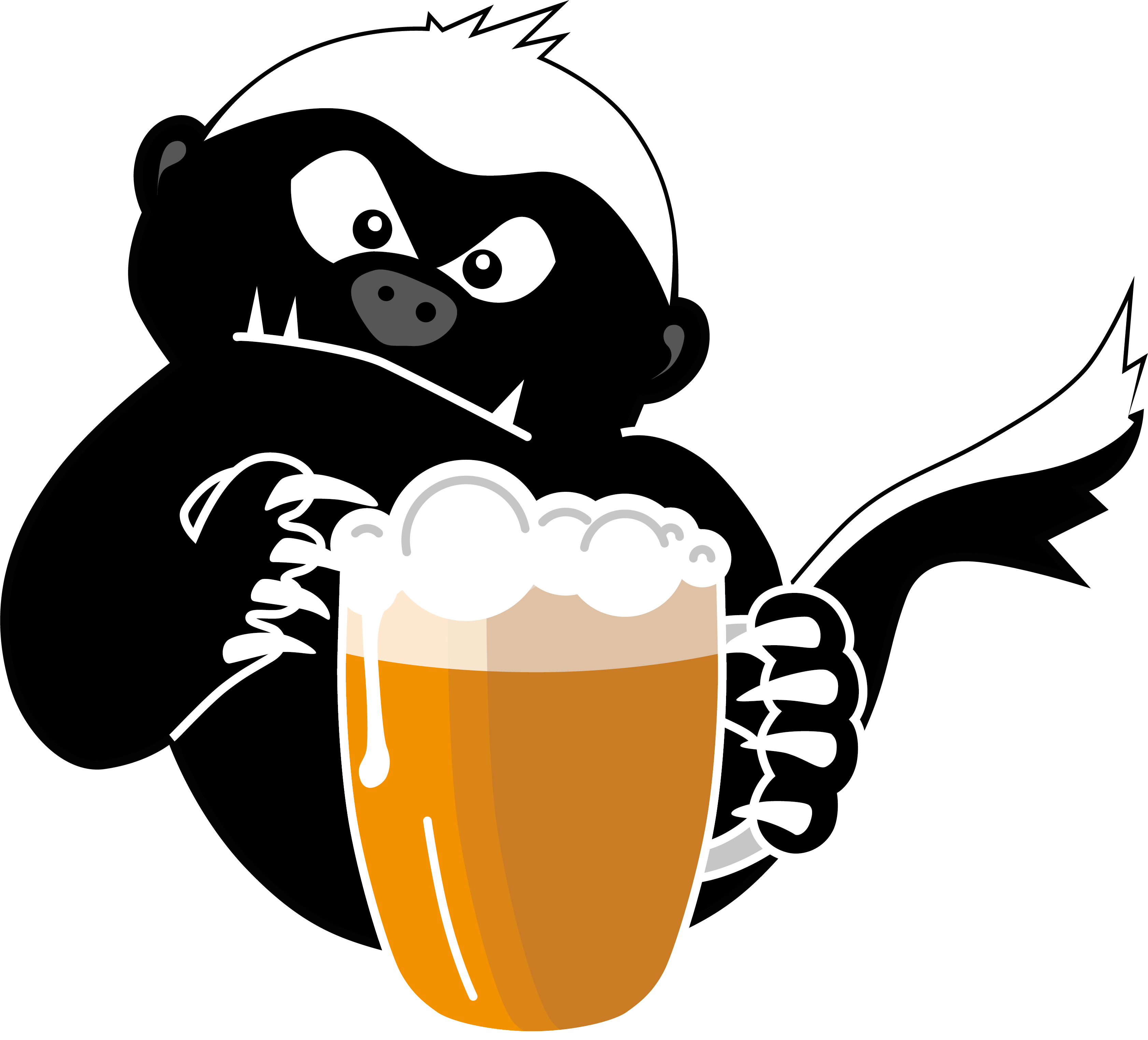 Download Transparent Honey Badger Png - Female Honey Badger Cartoon ...