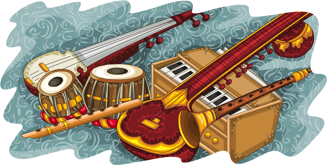 Download Indian Musical Instruments Collage - ClipartKey