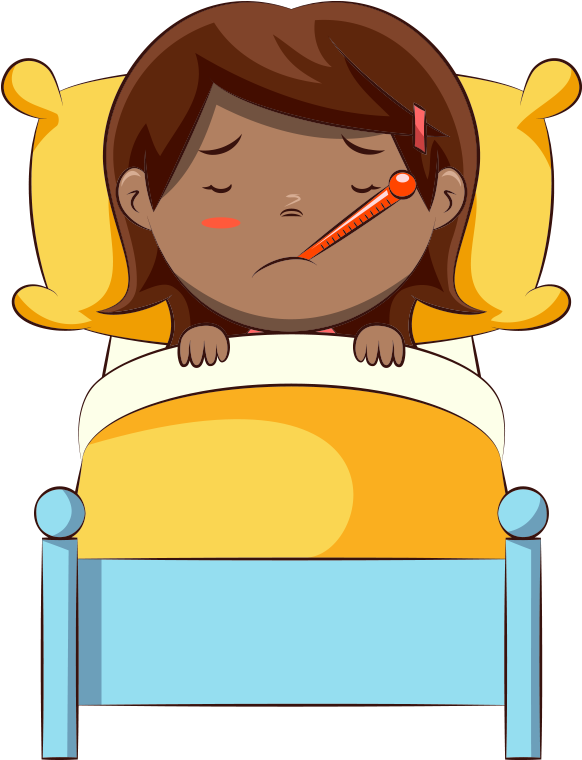 Download Stay In Bed Png - Sick Child Clipart - ClipartKey