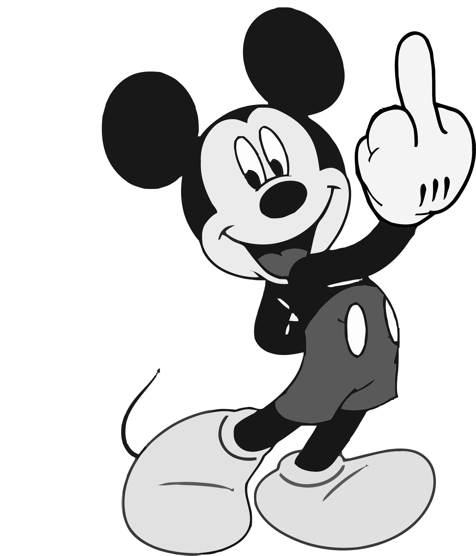 Download Fingers Drawing Mickey Mouse - Mickey Mouse Middle Finger