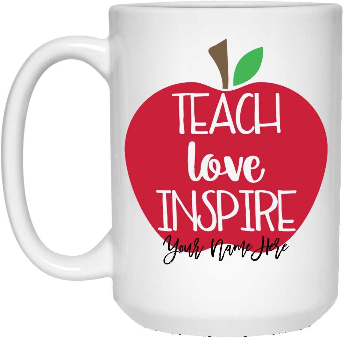 Download Teacher Inspire Apples Png - Mug - ClipartKey