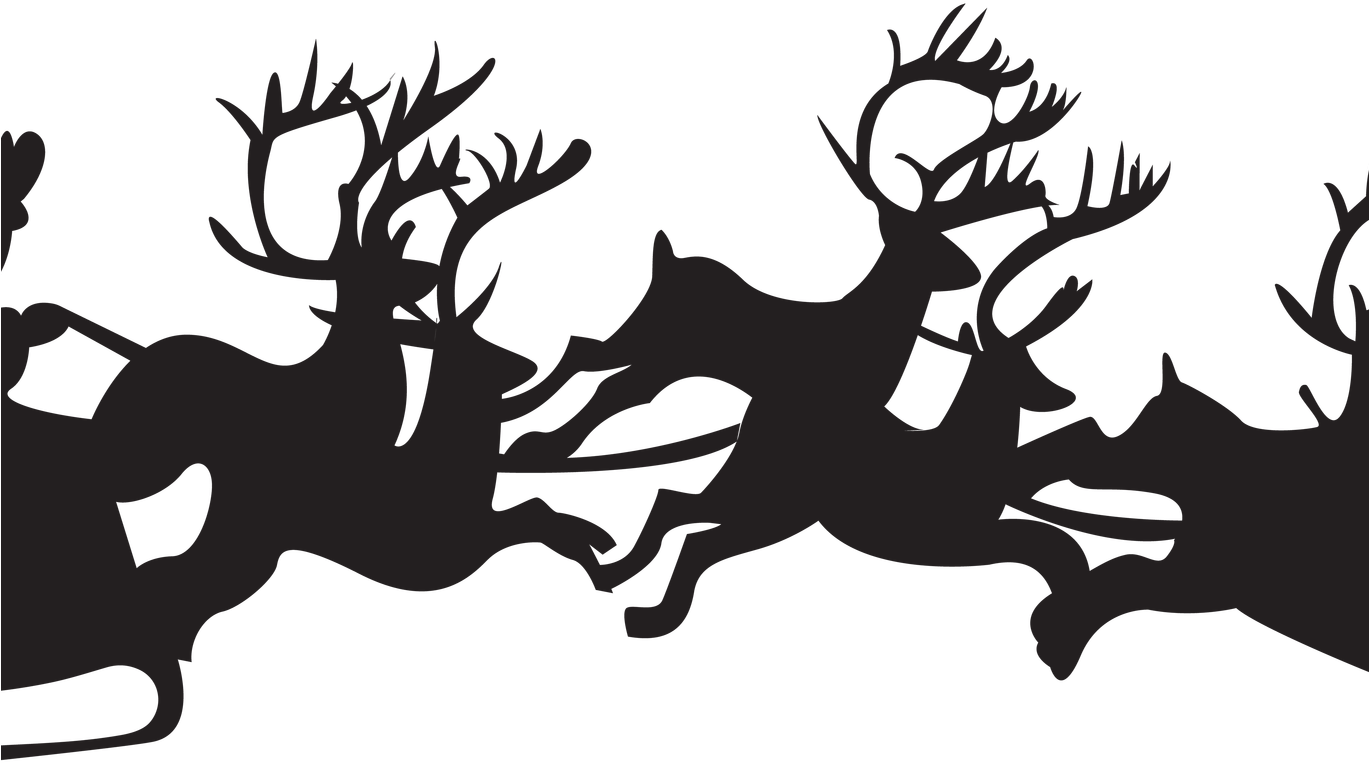 Download Santa Sleigh Silhouette Transparent Transparent Background ...