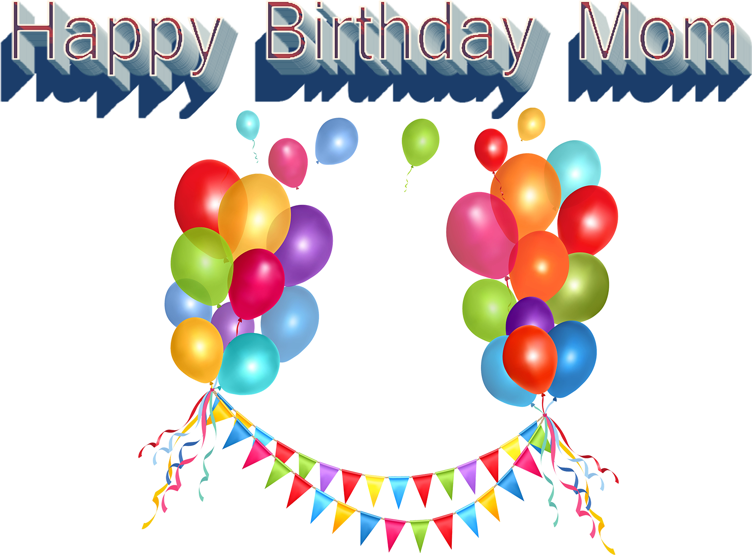 Download Happy Birthday Mom Png Image File Birthday Balloon Clipart