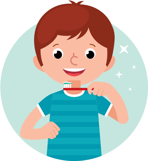 Download Illustration Of Boy Brushing Teeth - Boy Brush Teeth Cartoon ...