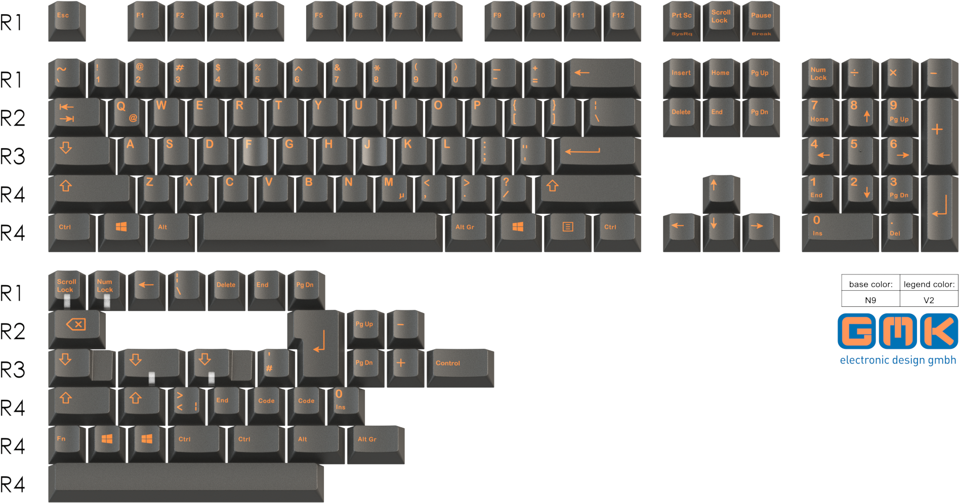 Download Transparent Spacebar Png - Gmk White On Black - ClipartKey