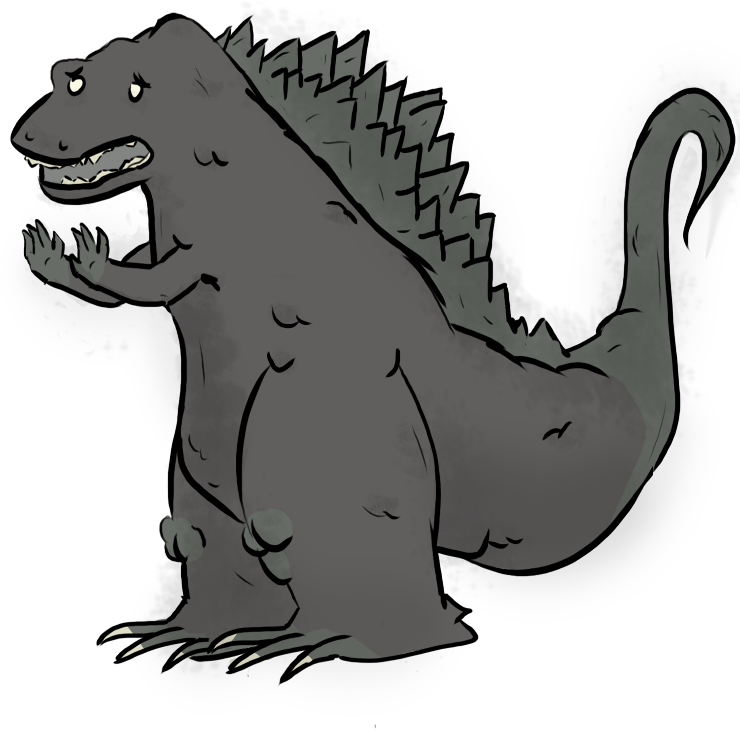 Download Godzilla - Godzilla Cartoon Drawing - ClipartKey