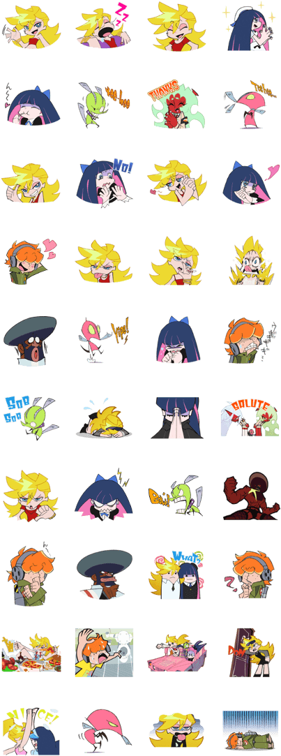 Download Panty & Stocking With Garterbelt - Panty And Stocking Stickers ...