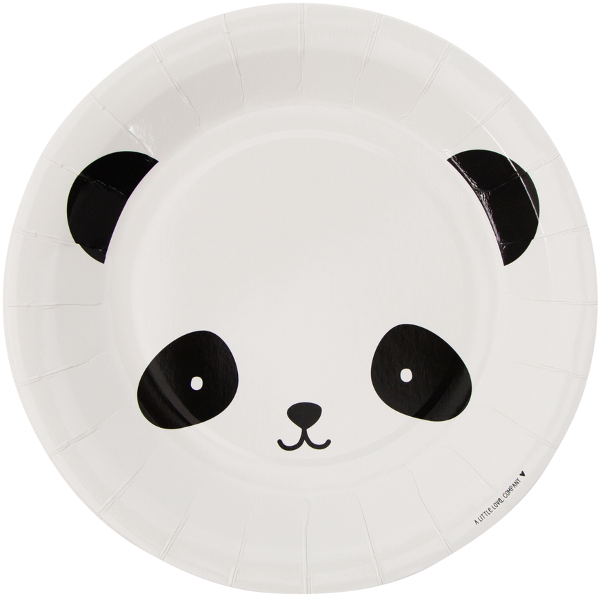 Download Transparent Paper Plate Png - Panda Plate - ClipartKey