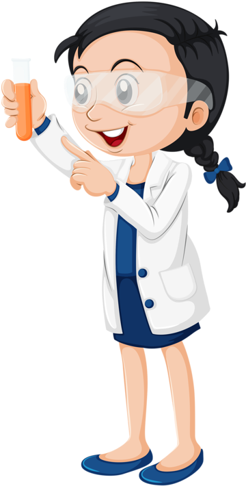 Download Kid Clipart Occupation - Chemical Engineer Cartoon Girl ...