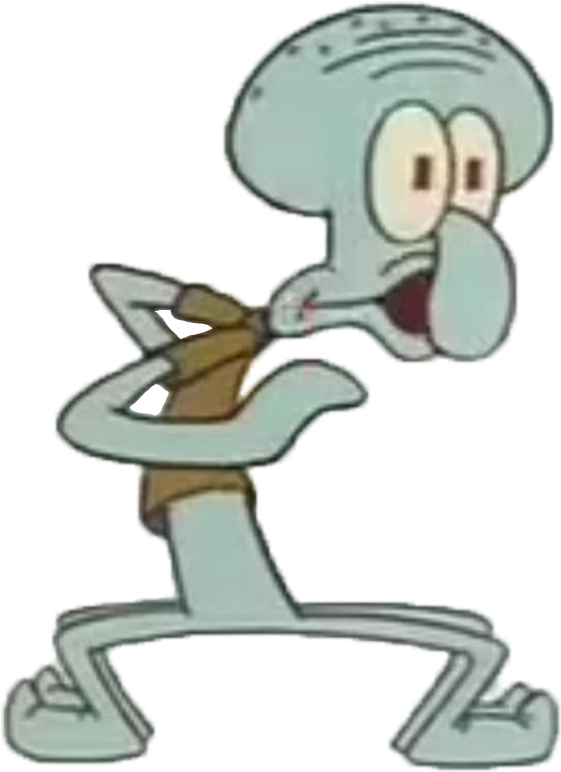 Download Transparent Scared Squidward - Squidward Transparent - ClipartKey