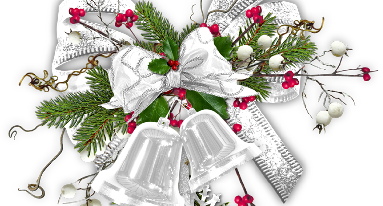 Download Transparent Silver Bells Png - Clipart Silver Bells Christmas