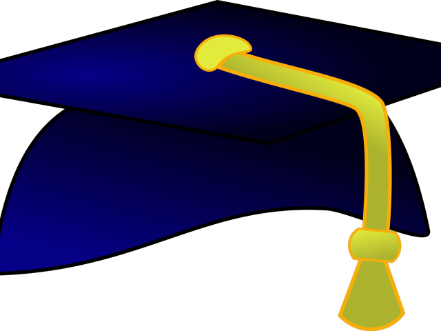 Download Academic Hat Clipart - Blue And Yellow Graduation Cap - ClipartKey