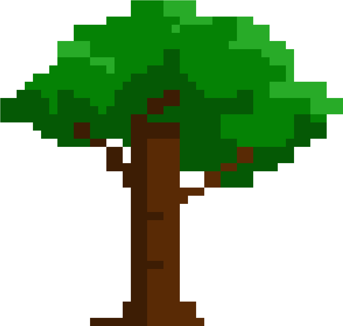 Download Pixel Art Apple Tree - Easy Pixel Art Tree - ClipartKey