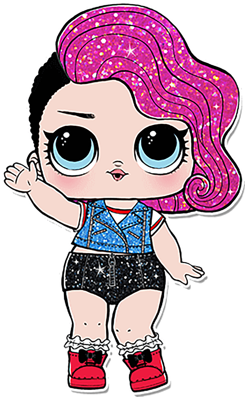 Download Rocker Lol Doll Glitter - ClipartKey