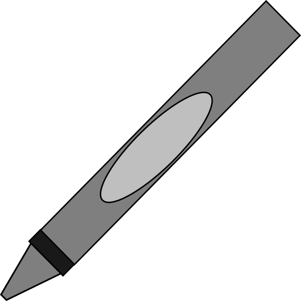 Download Gray Crayon Clip Art At Vector Royalty Transparent - Gray ...