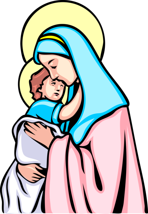 Download Transparent Virgin Mary Png - Mother Mary Drawing Easy ...