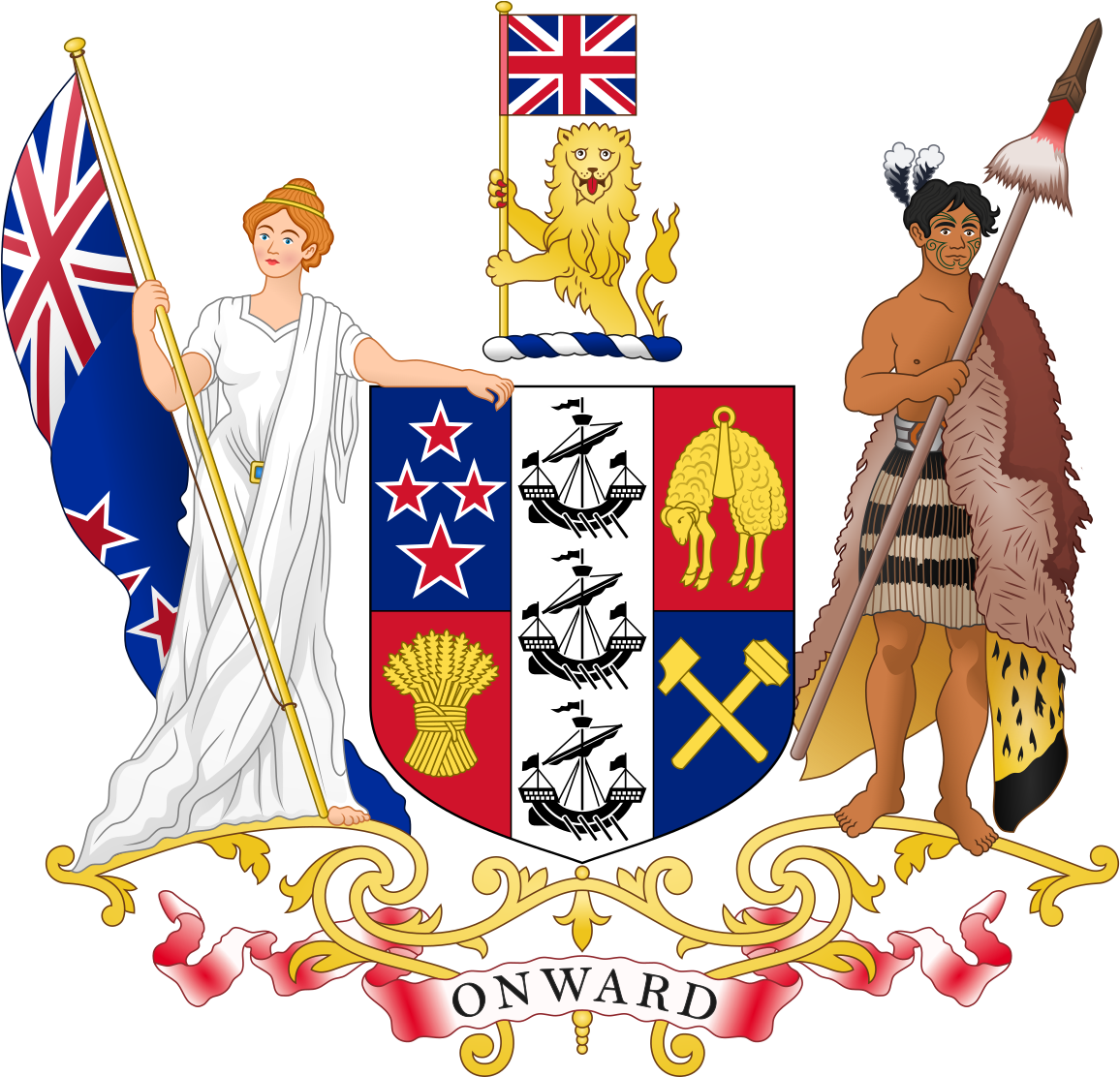 Download National Emblem Of New Zealand - ClipartKey