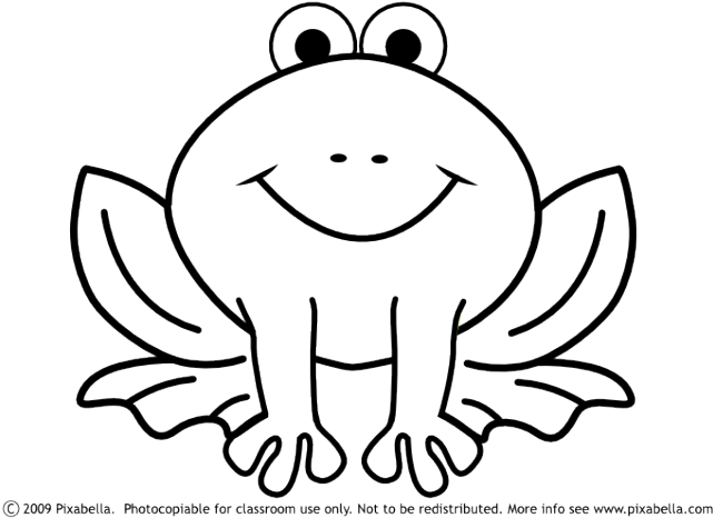 Download Cute Frog Clipart Black And White - ClipartKey