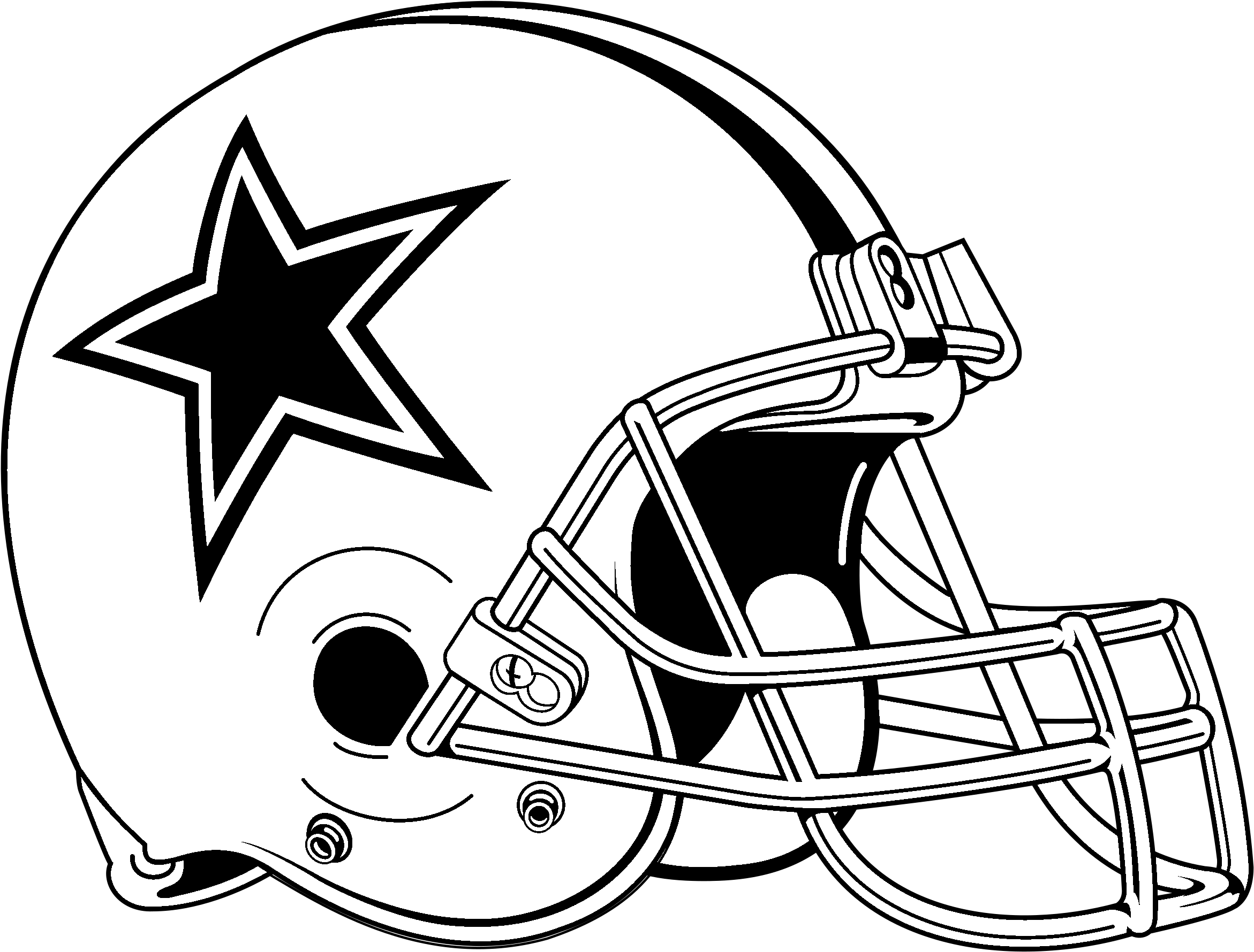 Download Cowboys Logo Png - Dallas Cowboys Helmet Drawing - ClipartKey