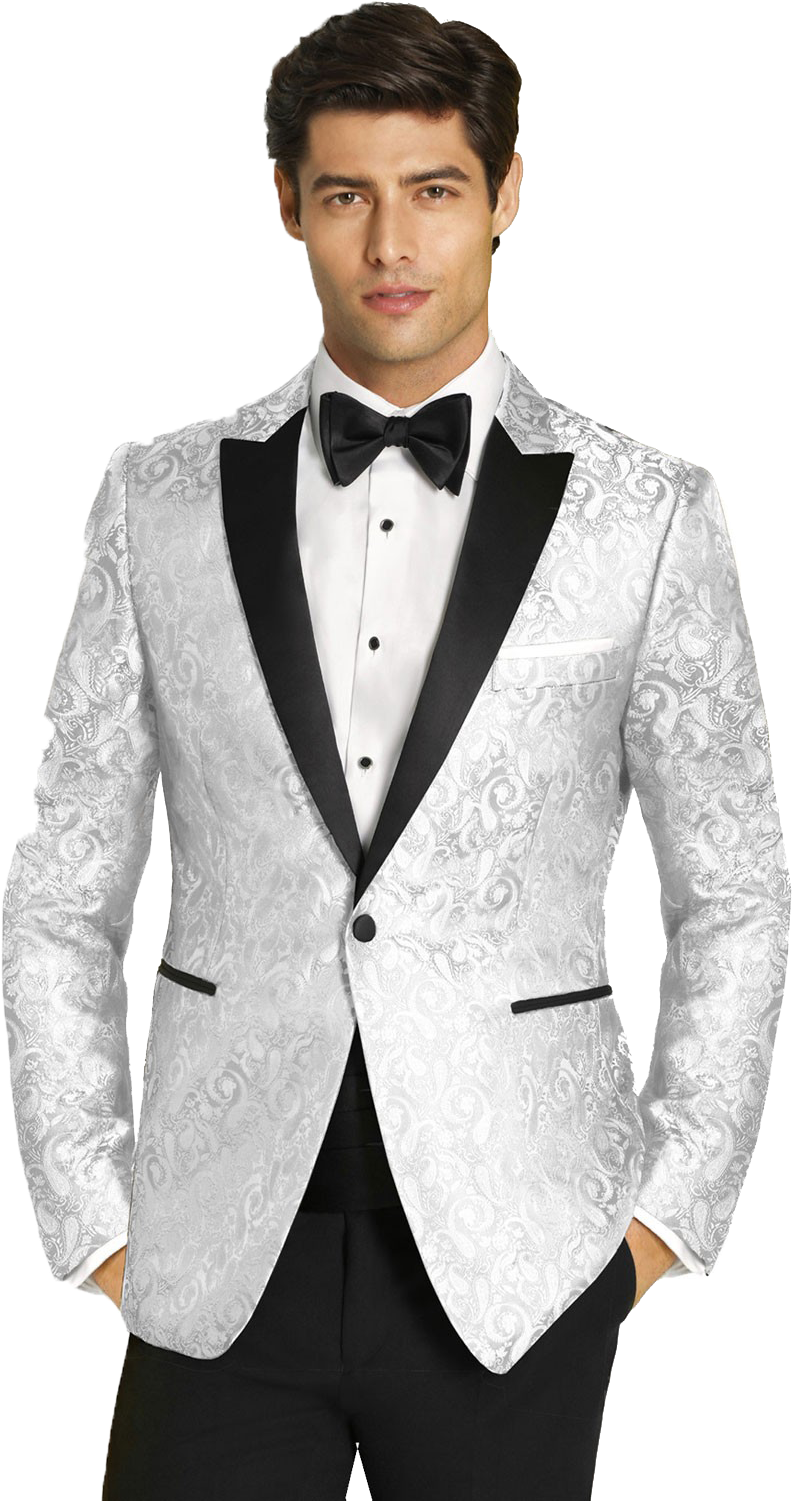 Download White Tuxedo Png Clipart White Paisley Tuxedo Jacket