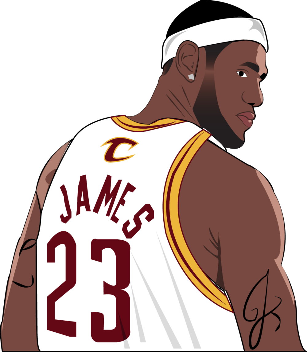 Download Transparent Lebron James Heat Png - Illustration Lebron James ...