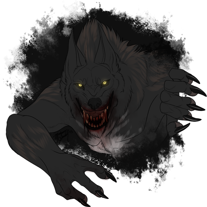 Download Clip Art Scary Werewolf - Black Werewolf - ClipartKey