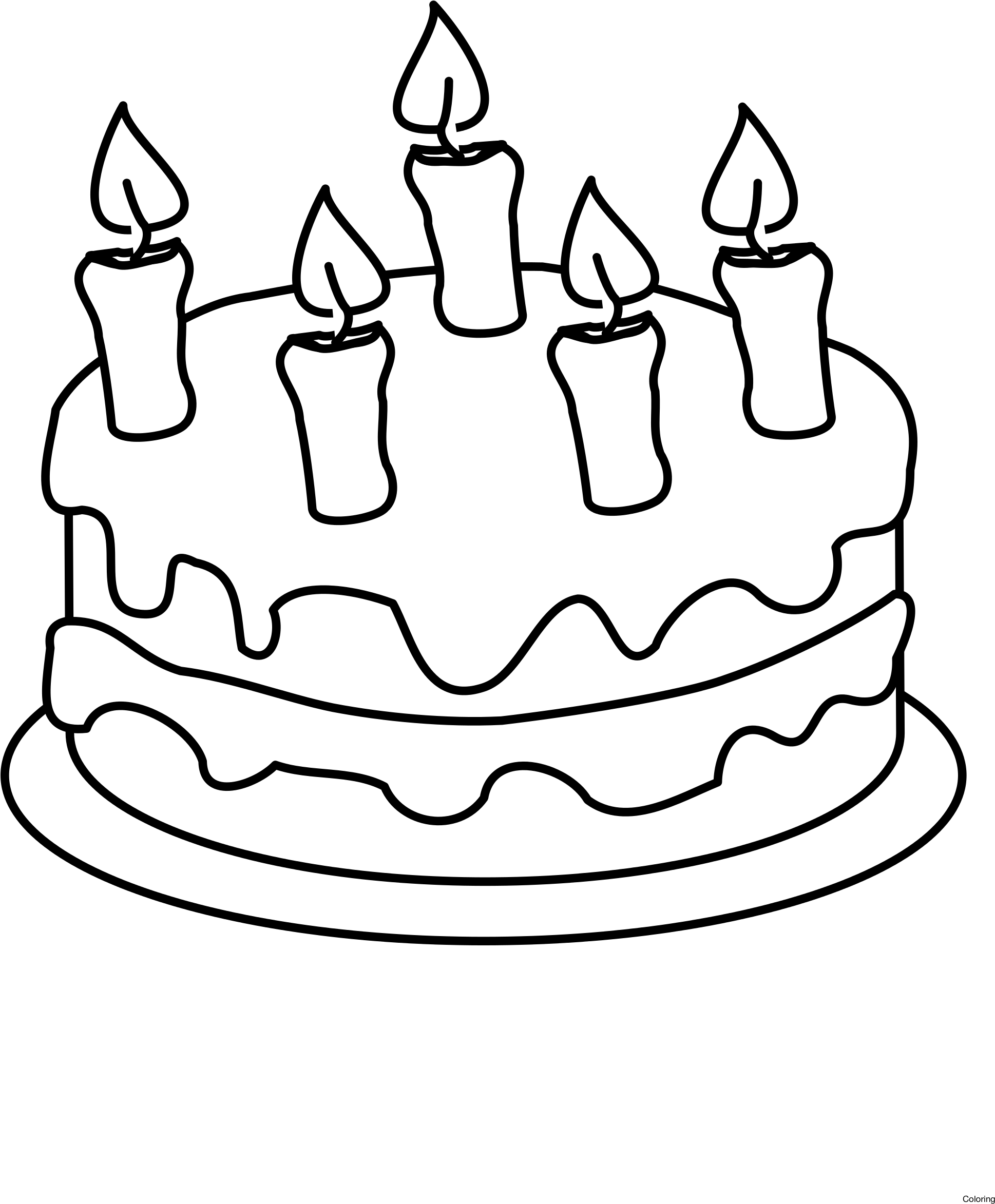 Download Clipart Cake Classy - Birthday Transparent Cake Clipart Black ...