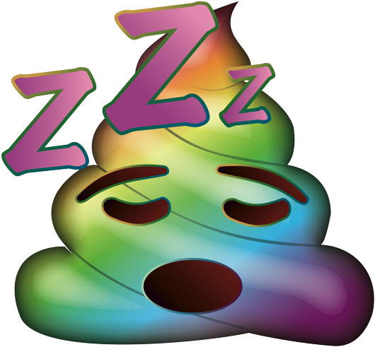 Download Transparent Rainbow Poop Emoji - ClipartKey