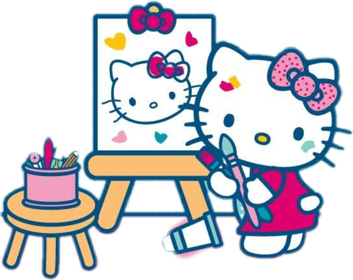 Download Image - Hello Kitty Full Color - ClipartKey