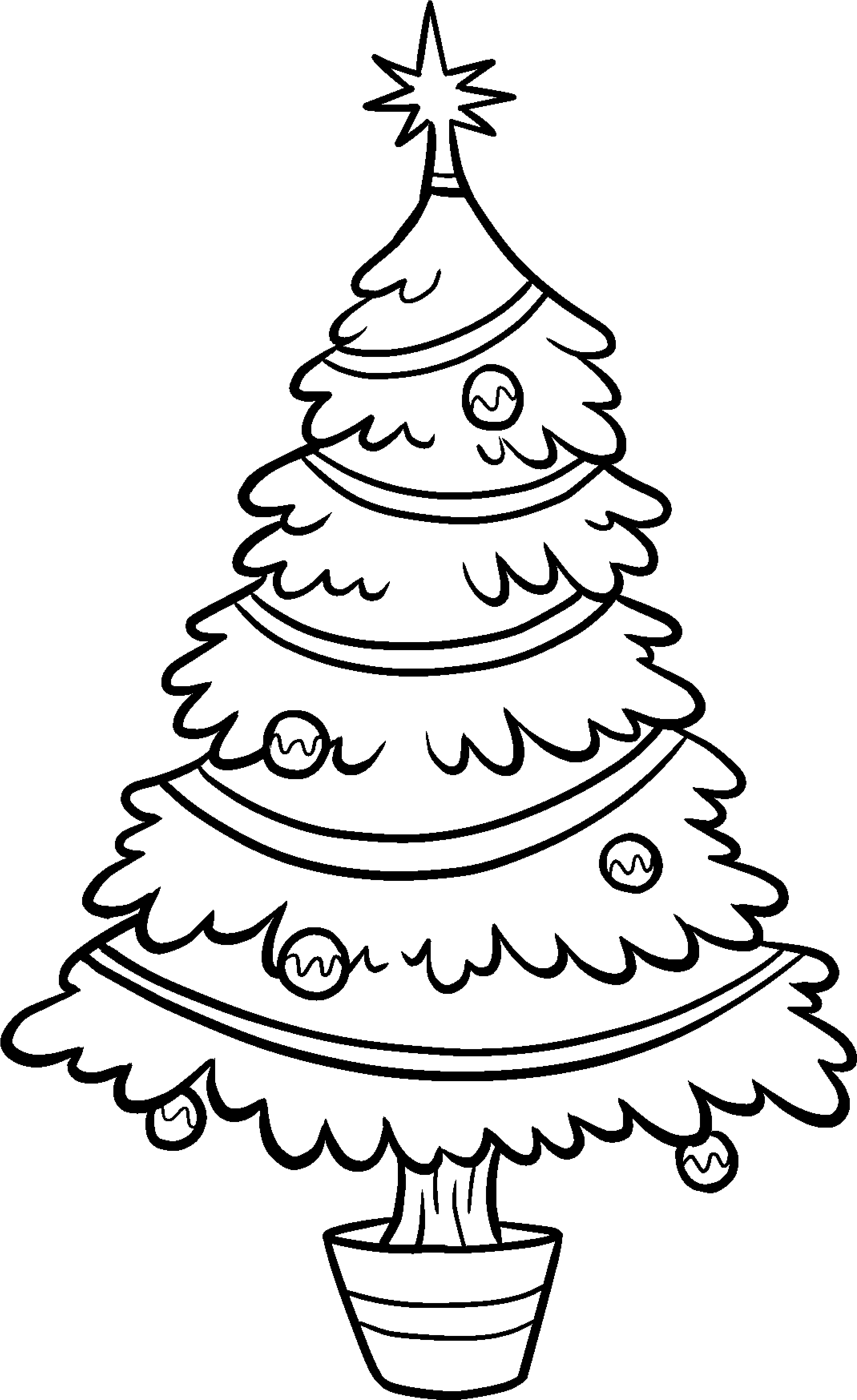 Download Christmas Tree Clipart Outline - Transparent Christmas Tree ...