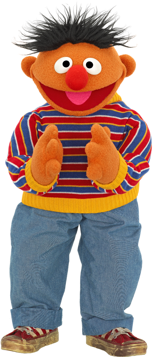 Download Ernie Clapping 536×1,200 - Ernie Sesame Street Png - ClipartKey