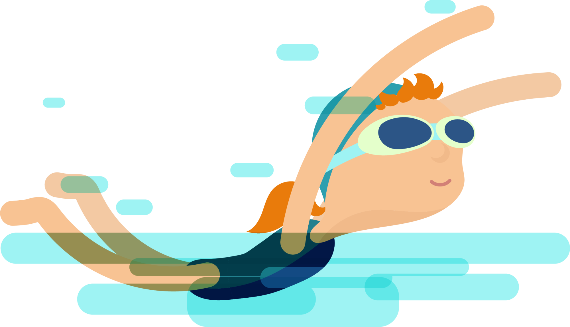 6 60407 Swimming Clipart 