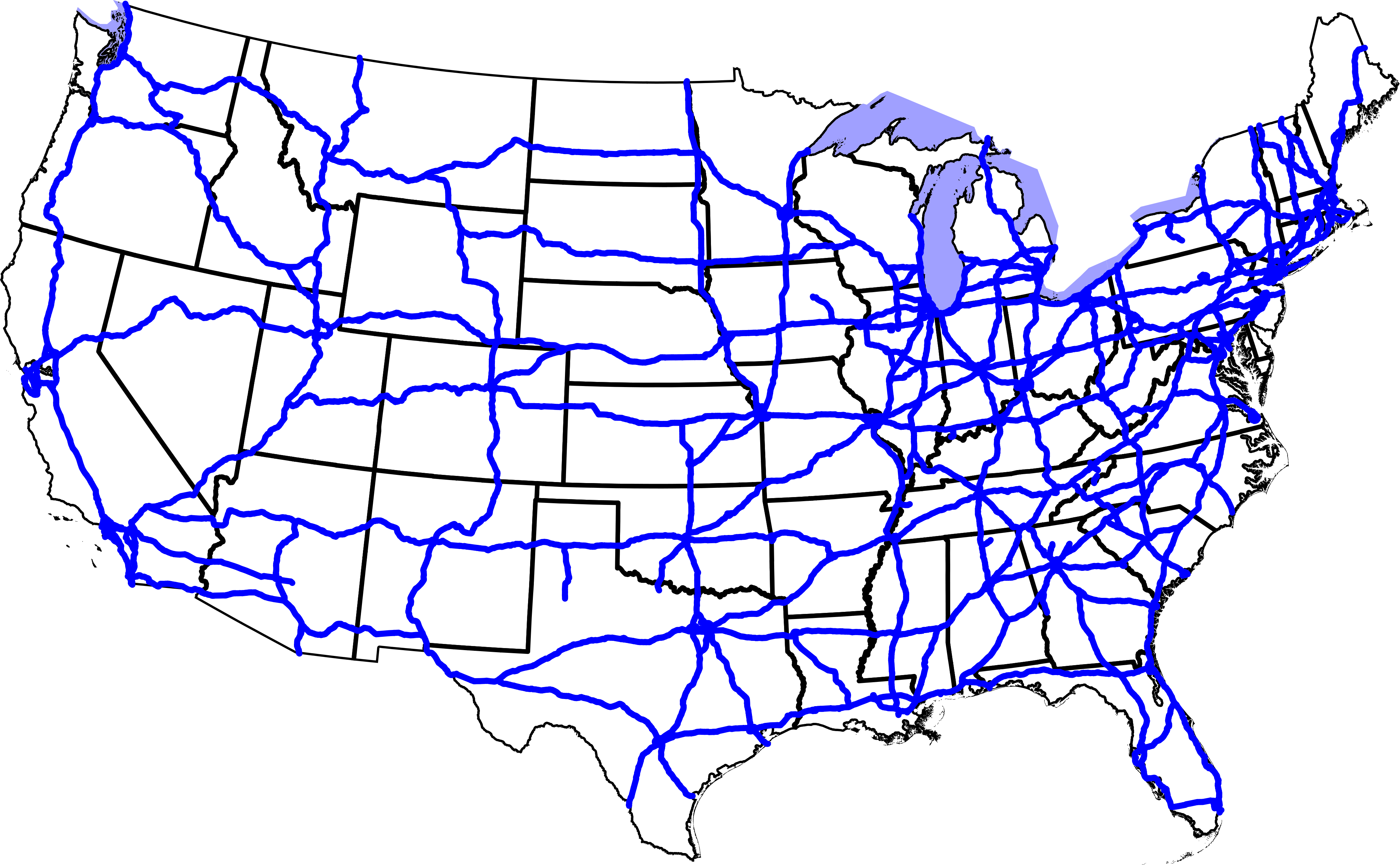 Map 40. Система межштатных автомагистралей США. Система межштатных автомагистралей США карта. Сеть автомобильных дорог США. Автомагистрали США на карте.