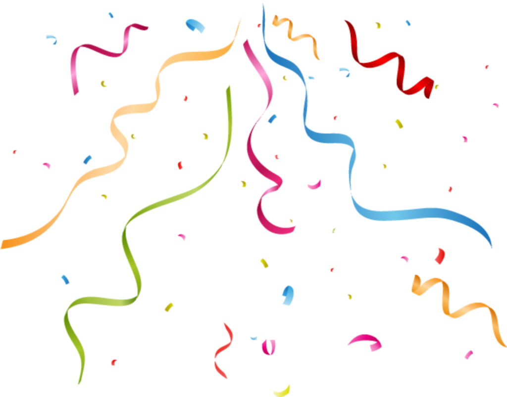 Download Transparent Streamers Clipart - Confetti - ClipartKey