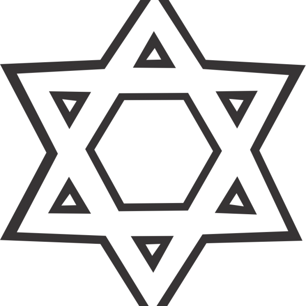 Download Transparent Star Of David Png - מגן דוד אדום לצביעה - ClipartKey